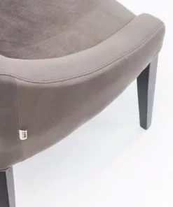 Kare Design Black Mode Velvet Tuoli, Harmaa -Huonekalu kauppa krzeslo mode velvet 62x88 cm szare nogi czarne 7