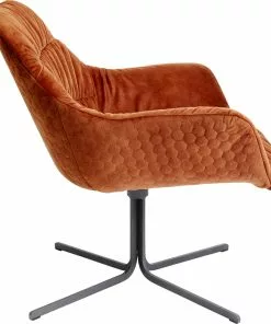 Kare Design Bristol Kääntyvä Nojatuoli, Ruosteenpunainen -Huonekalu kauppa krzeslo obrotowe bristol 83x79 cm czerwone 4