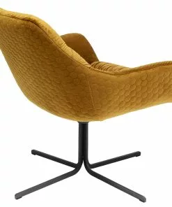 Kare Design Bristol Kääntyvä Nojatuoli, Keltainen -Huonekalu kauppa krzeslo obrotowe bristol 83x79 cm zolte 4