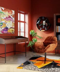 Kare Design Colmar Kääntyvä Nojatuoli, Ruosteenpunainen -Huonekalu kauppa krzeslo obrotowe colmar 66x79 cm czerwone 12