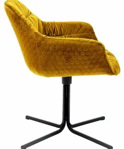 Kare Design Colmar Kääntyvä Nojatuoli, Keltainen -Huonekalu kauppa krzeslo obrotowe colmar 66x79 cm zolte 5