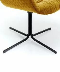 Kare Design Colmar Kääntyvä Nojatuoli, Keltainen -Huonekalu kauppa krzeslo obrotowe colmar 66x79 cm zolte 7