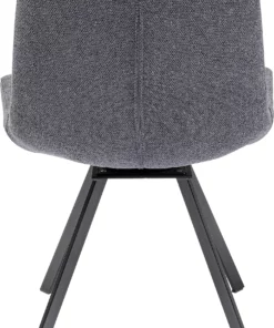 Kare Design Baron Pyörivä Tuoli Harmaa -Huonekalu kauppa krzeslo obrotowe tapicerowane szare nogi czarne metalowe 57x63 cm 6