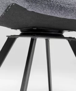 Kare Design Baron Pyörivä Tuoli Harmaa -Huonekalu kauppa krzeslo obrotowe tapicerowane szare nogi czarne metalowe 57x63 cm 7