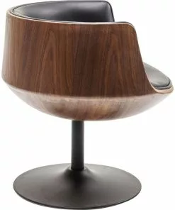 Kare Design Club Kääntyvä Nojatuoli, Pähkinä -Huonekalu kauppa krzeslo obrotowe z podlokietnikami club 54 62x75 cm czarno brazowe 3