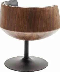 Kare Design Club Kääntyvä Nojatuoli, Pähkinä -Huonekalu kauppa krzeslo obrotowe z podlokietnikami club 54 62x75 cm czarno brazowe 4