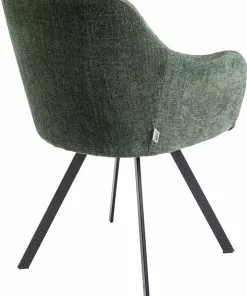 Kare Design Lady Loco Coco Pyörivä Tuoli, Vihreä -Huonekalu kauppa krzeslo obrotowe z podlokietnikami zielone nogi czarne 62x83 cm 4