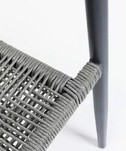 Kare Design Palma Tuoli Käsinojilla, Harmaa -Huonekalu kauppa krzeslo ogrodowe z podlokietnikami szare nogi czarne 57x77 cm 7