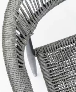 Kare Design Palma Tuoli Käsinojilla, Harmaa -Huonekalu kauppa krzeslo ogrodowe z podlokietnikami szare nogi czarne 57x77 cm 8