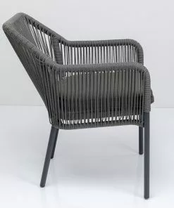 Kare Design Wave Tuoli Käsinojilla, Harmaa -Huonekalu kauppa krzeslo ogrodowe z podlokietnikami wave 66x79 cm szare 3