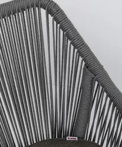 Kare Design Wave Tuoli Käsinojilla, Harmaa -Huonekalu kauppa krzeslo ogrodowe z podlokietnikami wave 66x79 cm szare 8