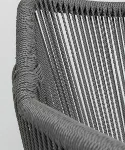 Kare Design Wave Tuoli Käsinojilla, Harmaa -Huonekalu kauppa krzeslo ogrodowe z podlokietnikami wave 66x79 cm szare 9