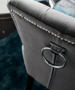 Kare Design Prince Velvet Tuoli Harmaa -Huonekalu kauppa krzeslo prince 53x98 cm szare 13