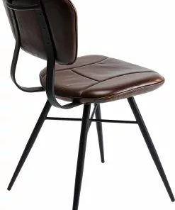 Kare Design Samba Tuoli, Nahkaa, Ruskea -Huonekalu kauppa krzeslo skorzane brazowe nogi czarne 46x88 cm 4
