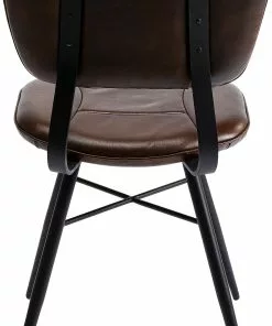 Kare Design Samba Tuoli, Nahkaa, Ruskea -Huonekalu kauppa krzeslo skorzane brazowe nogi czarne 46x88 cm 5