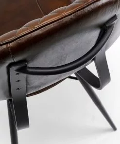 Kare Design Samba Tuoli, Nahkaa, Ruskea -Huonekalu kauppa krzeslo skorzane brazowe nogi czarne 46x88 cm 8