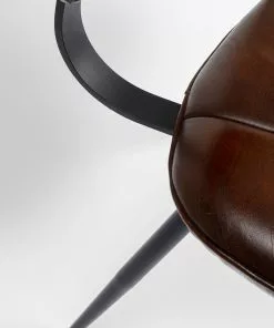 Kare Design Samba Tuoli, Nahkaa, Ruskea -Huonekalu kauppa krzeslo skorzane brazowe nogi czarne 46x88 cm 9