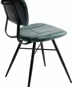 Kare Design Samba Tuoli, Nahkaa, Tummanvihreä -Huonekalu kauppa krzeslo skorzane zielone nogi czarne 46x88 cm 3
