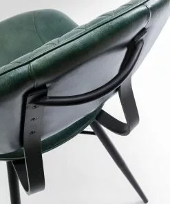 Kare Design Samba Tuoli, Nahkaa, Tummanvihreä -Huonekalu kauppa krzeslo skorzane zielone nogi czarne 46x88 cm 7