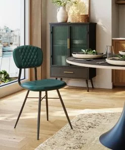 Kare Design Samba Tuoli, Nahkaa, Tummanvihreä -Huonekalu kauppa krzeslo skorzane zielone nogi czarne 46x88 cm 9