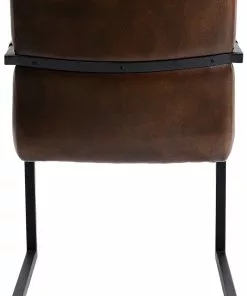 Kare Design Lola Tuoli Käsinojilla- Nahka, Metalli, Ruskea -Huonekalu kauppa krzeslo swing skorzane z podlokietnikami brazowe 51x89 cm 5