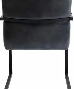 Kare Design Lola Tuoi Käsinojilla - Nahka, Metalli, Harmaa -Huonekalu kauppa krzeslo swing skorzane z podlokietnikami czarne 51x89 cm 5