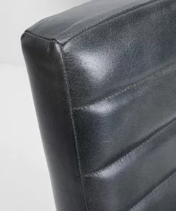 Kare Design Lola Tuoi Käsinojilla - Nahka, Metalli, Harmaa -Huonekalu kauppa krzeslo swing skorzane z podlokietnikami czarne 51x89 cm 7