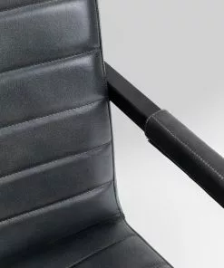 Kare Design Lola Tuoi Käsinojilla - Nahka, Metalli, Harmaa -Huonekalu kauppa krzeslo swing skorzane z podlokietnikami czarne 51x89 cm 8