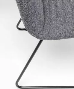 Kare Design Lord Tuoli, Harmaa -Huonekalu kauppa krzeslo tapicerowane szare nogi czarne stalowe 50x86 cm 6