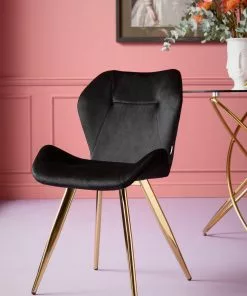 Kare Design Viva Tuoli, Musta -Huonekalu kauppa krzeslo viva 50x82 cm czarne nogi zlote 12 scaled