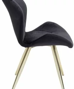 Kare Design Viva Tuoli, Musta -Huonekalu kauppa krzeslo viva 50x82 cm czarne nogi zlote 3