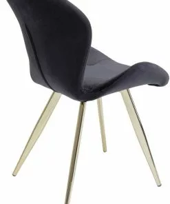 Kare Design Viva Tuoli, Musta -Huonekalu kauppa krzeslo viva 50x82 cm czarne nogi zlote 4