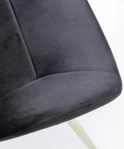 Kare Design Viva Tuoli, Musta -Huonekalu kauppa krzeslo viva 50x82 cm czarne nogi zlote 6