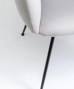 Kare Design Lorena Tuoli Käsinojilla, Harmaa -Huonekalu kauppa krzeslo welurowe z podlokietnikami szare nogi czarne 63x81 cm 4