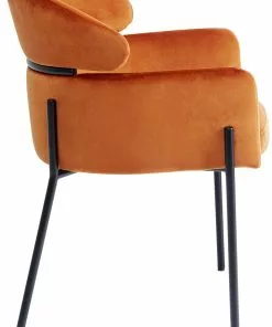 Kare Design Alexia Tuoli Käsinojilla, Samettia, Oranssi -Huonekalu kauppa krzeslo z podlokietnikami alexia 61x78 cm pomaranczowe 3