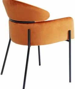 Kare Design Alexia Tuoli Käsinojilla, Samettia, Oranssi -Huonekalu kauppa krzeslo z podlokietnikami alexia 61x78 cm pomaranczowe 4