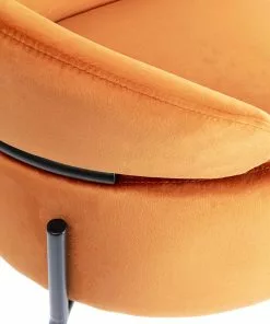 Kare Design Alexia Tuoli Käsinojilla, Samettia, Oranssi -Huonekalu kauppa krzeslo z podlokietnikami alexia 61x78 cm pomaranczowe 7