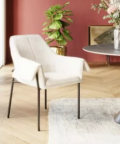 Kare Design Bess Tuoli Käsinojilla, Kermanvärinen -Huonekalu kauppa krzeslo z podlokietnikami bess 70x85 cm kremowe 9