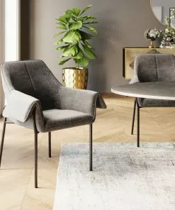 Kare Design Bess Tuoli Käsinojilla, Harmaa -Huonekalu kauppa krzeslo z podlokietnikami bess 70x85 cm szare 10