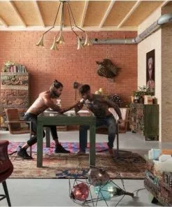 Kare Design Riffle Buffalo Tuoli Käsinojilla, Ruskea -Huonekalu kauppa krzeslo z podlokietnikami cantilever riffle 55x85 cm brazowe skora naturalna 11