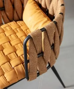 Kare Design Cheerio Tuoli Käsinojilla, Keltainen (sis. Tyynyn) -Huonekalu kauppa krzeslo z podlokietnikami cheerio 55x75 cm zolte 12