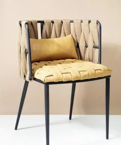 Kare Design Cheerio Tuoli Käsinojilla, Keltainen (sis. Tyynyn) -Huonekalu kauppa krzeslo z podlokietnikami cheerio 55x75 cm zolte 8