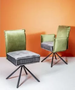 Kare Design Chelsea Tuoli Käsinojilla, Vihreä -Huonekalu kauppa krzeslo z podlokietnikami chelsea 65x90 cm szaro zielone 10