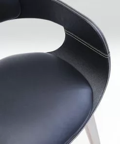 Kare Design Costa Walnut Tuoli Käsinojilla, Pähkinä -Huonekalu kauppa krzeslo z podlokietnikami costa 52x71 cm czarne ekoskora 10