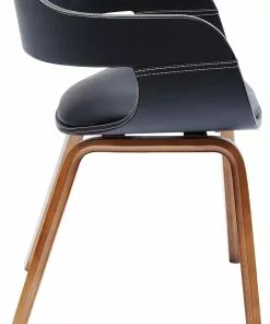 Kare Design Costa Walnut Tuoli Käsinojilla, Pähkinä -Huonekalu kauppa krzeslo z podlokietnikami costa 52x71 cm czarne ekoskora 8