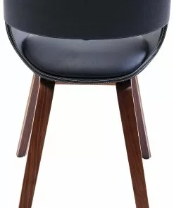 Kare Design Costa Walnut Tuoli Käsinojilla, Pähkinä -Huonekalu kauppa krzeslo z podlokietnikami costa 52x71 cm czarne ekoskora 9