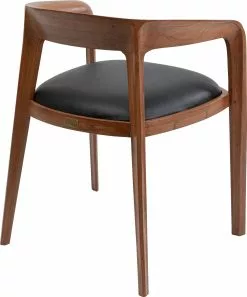 Kare Design Valencia Tuoli Käsinojilla, Ruskea -Huonekalu kauppa krzeslo z podlokietnikami drewno brazowe siedzisko czarne 60x74 cm 4