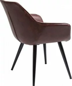 Kare Design Harry Tuoli Käsinojilla, Ruskea -Huonekalu kauppa krzeslo z podlokietnikami harry 60x84 cm brazowe ekoskora 4