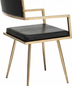 Kare Design Jazz Tuoli Käsinojilla, Ruusukulta -Huonekalu kauppa krzeslo z podlokietnikami jazz 49x81 cm czarno miedziane 3