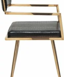 Kare Design Jazz Tuoli Käsinojilla, Ruusukulta -Huonekalu kauppa krzeslo z podlokietnikami jazz 49x81 cm czarno miedziane 4